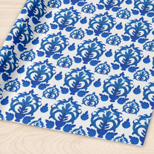Papier Cadeau Motif de toile française bleue