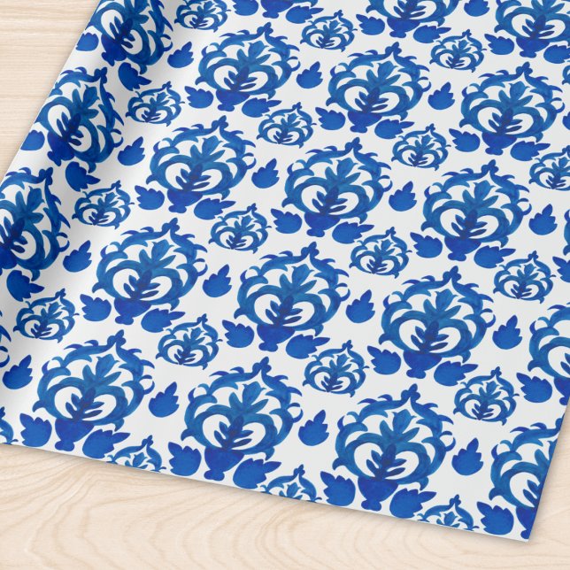 Papier Cadeau Motif de toile française bleue  (Créateur téléchargé)