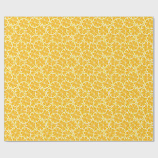 Papier Cadeau Motif de tranche de citron 