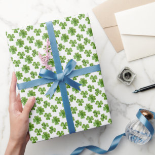 Papier Cadeau Motif de trèfle chanceux mignon