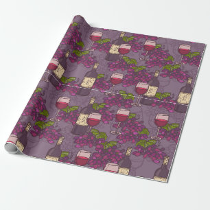 Papier Cadeau Motif de vin