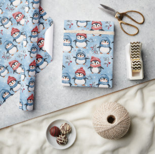 Papier Cadeau Motif de visage mignon en dessin