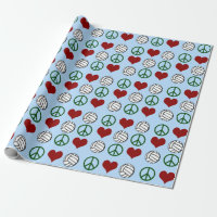 Motif de volley-ball Peace Love