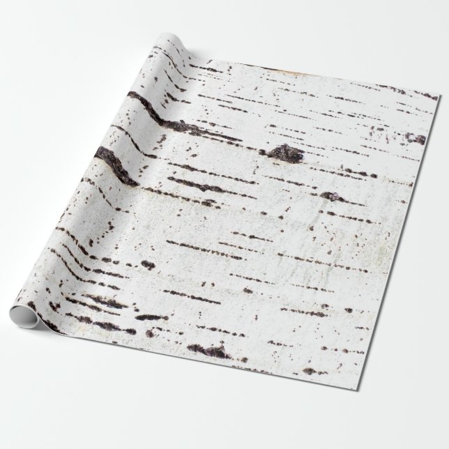 Papier Cadeau Motif d'écorce de bouleau (Déroulé)