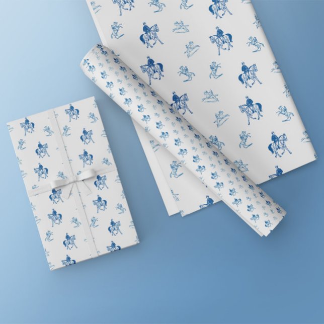 Papier Cadeau Motif d'équitation vintage (Créateur téléchargé)