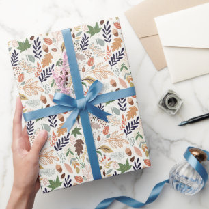 Papier Cadeau Motif des feuilles automnales