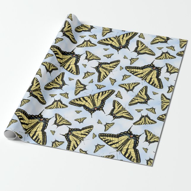 Papier Cadeau Motif des papillons Southwest Yellow Swallowtail (Déroulé)