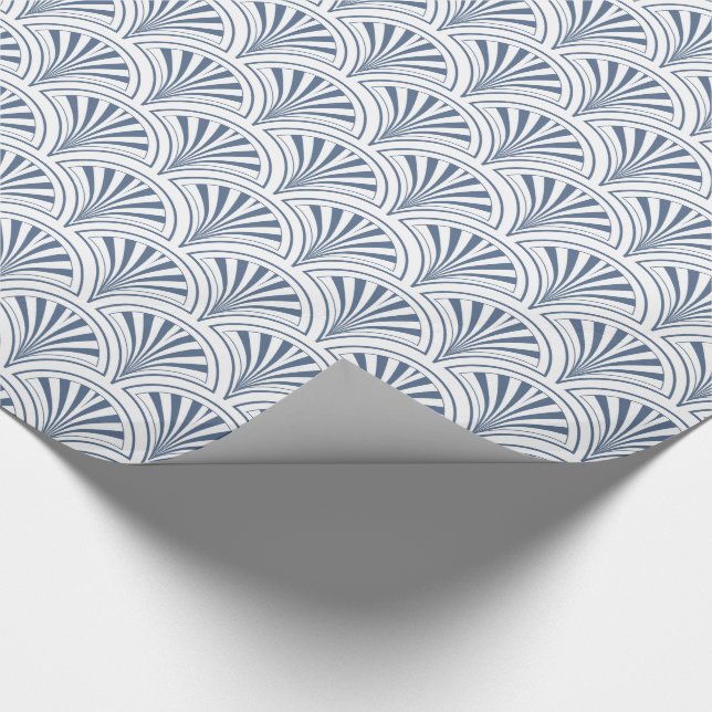 Papier Cadeau Motif des ventilateurs Blue Deco (Coin)