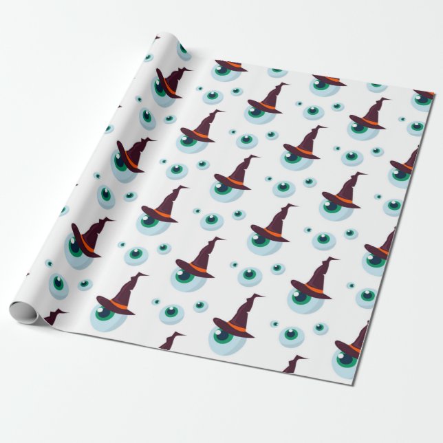 Papier Cadeau Motif des yeux de sorcières (Déroulé)
