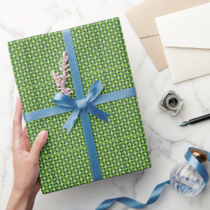Papier Cadeau Motif d'herbe verte transparente