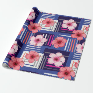 Papier Cadeau Motif d'Hibiscus Tropical Côtier (12)