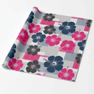 Papier Cadeau Motif d'Hibiscus Tropical Côtier (13)