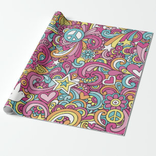 Papier Cadeau Motif d'Hippie