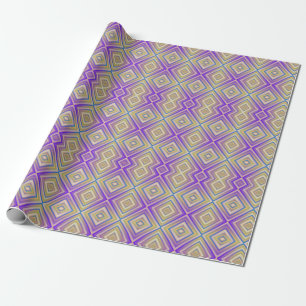 Papier Cadeau Motif diamant alternatif Indigo Purple