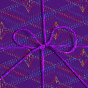 Papier Cadeau Motif Diamond Abstrait violet Moderne Unisex