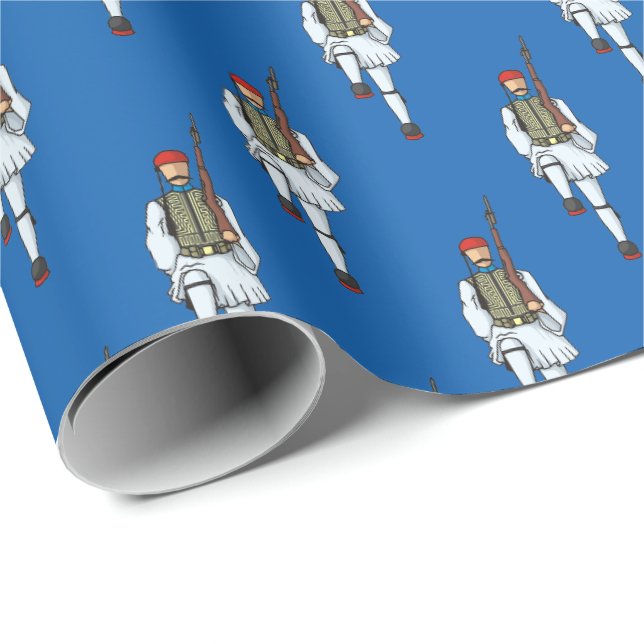 Papier Cadeau Motif d'icône Tsolias (Coin rond)