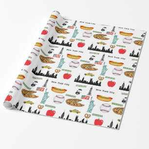 Papier Cadeau Motif d'icônes de New York par le verger trois