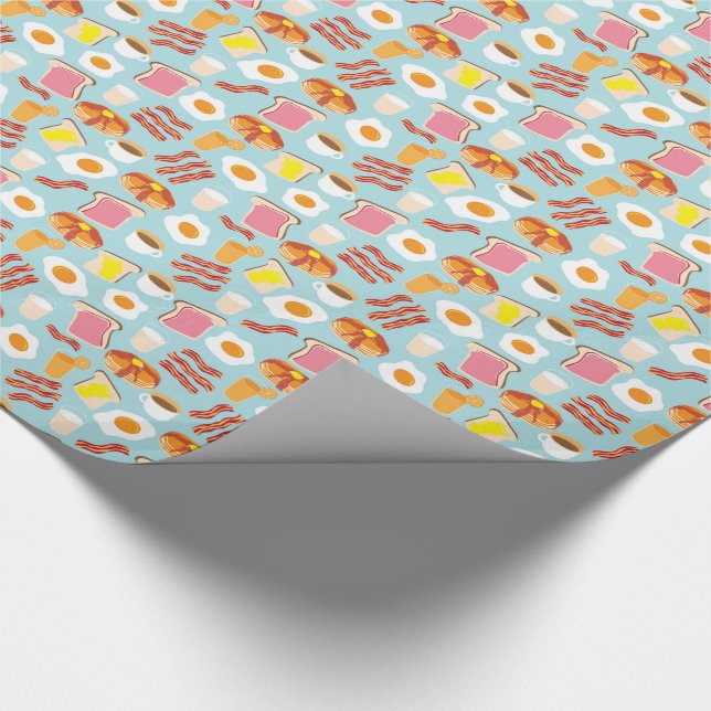 Papier Cadeau Motif d'illustrations de nourriture de petit (Coin)