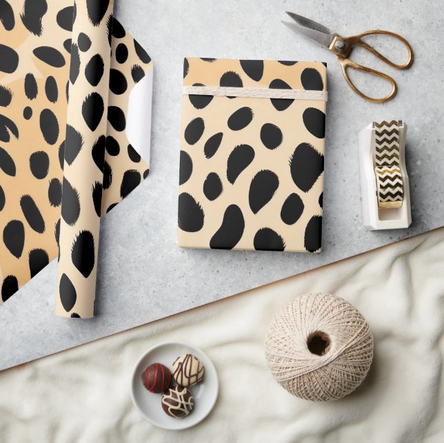 Papier Cadeau Motif d'impression Cheetah (Artisanat)