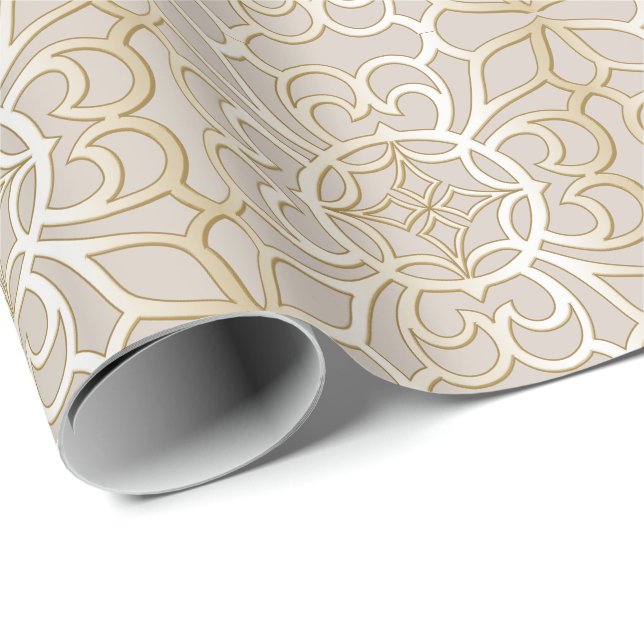 Papier Cadeau Motif d'impression Jacquard (Coin rond)
