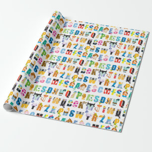 Papier Cadeau Motif Disney Alphabet Mania