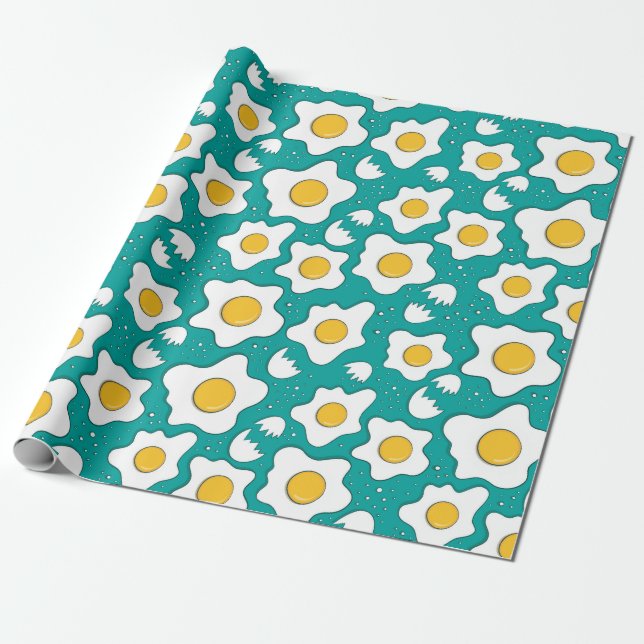 Papier Cadeau Motif d'oeufs (Déroulé)