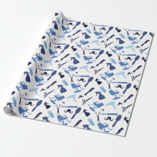 Papier Cadeau Motif d'outils de coiffeur
