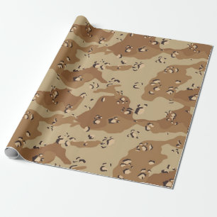 Papier Cadeau Motif du Camouflage militaire du désert