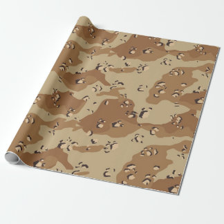 Papier Cadeau Motif du Camouflage militaire du désert