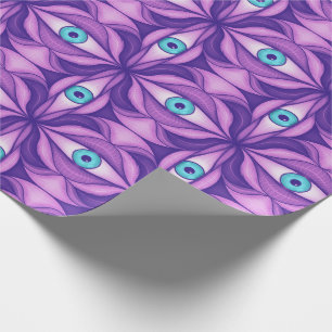Papier Cadeau Motif d'yeux pourpre étrange