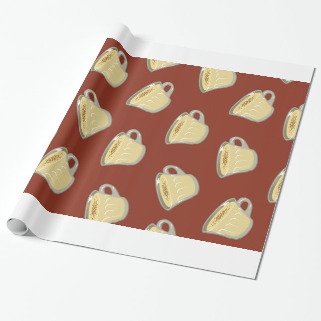 Papier Cadeau Motif Eggnog (Déroulé)