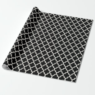 Papier Cadeau Motif élégant marocain ivoire Quatrefoil Mariage