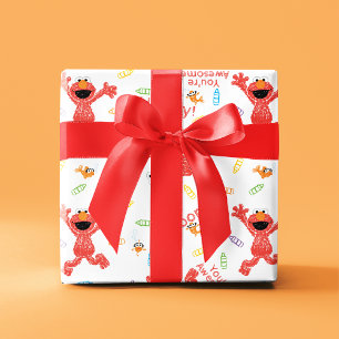 Papier Cadeau Motif Elmo Crayon