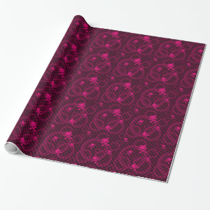 Papier Cadeau Motif Emo Rose Avec Cercles