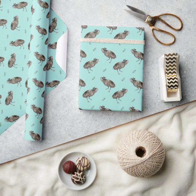 Papier Cadeau Motif Emu dansant (Artisanat)