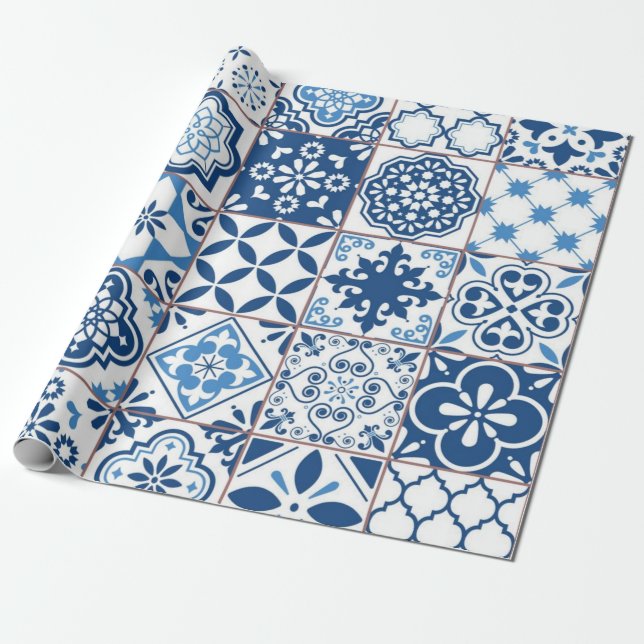 Papier Cadeau Motif en céramique (Déroulé)