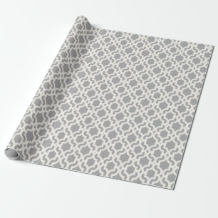 Papier Cadeau Motif en ivoire marocain élégant de trellis de