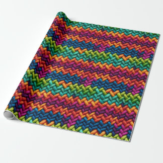 Papier Cadeau Motif en laine épaisse et coloré
