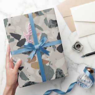 Papier Cadeau Motif en Terrazzo de Pierre 