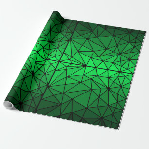 Papier Cadeau Motif en verre tendu 01.Vert.Ligne noire BG