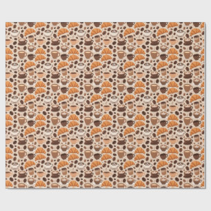 Papier Cadeau Motif esthétique de café moderne