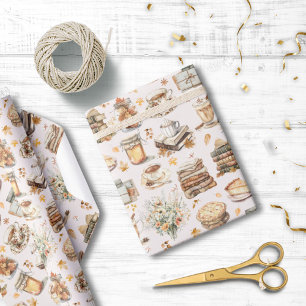 Papier Cadeau Motif esthétique essentiel automnal préféré