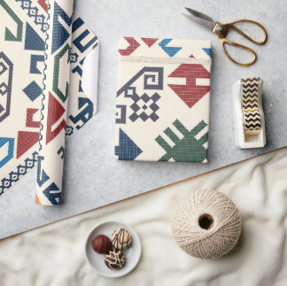 Papier Cadeau Motif ethnique Aztèque
