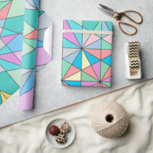 Motif étoile triangle mosaïque pastel coloré