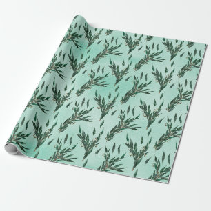 Papier Cadeau Motif Eucalyptus