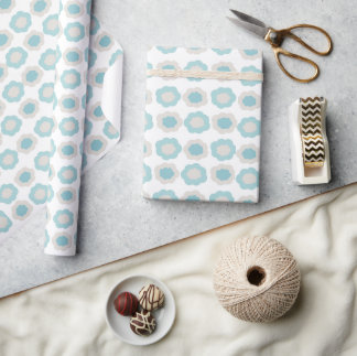 Papier Cadeau Motif extensible d'art géométrique (fleur à vent)