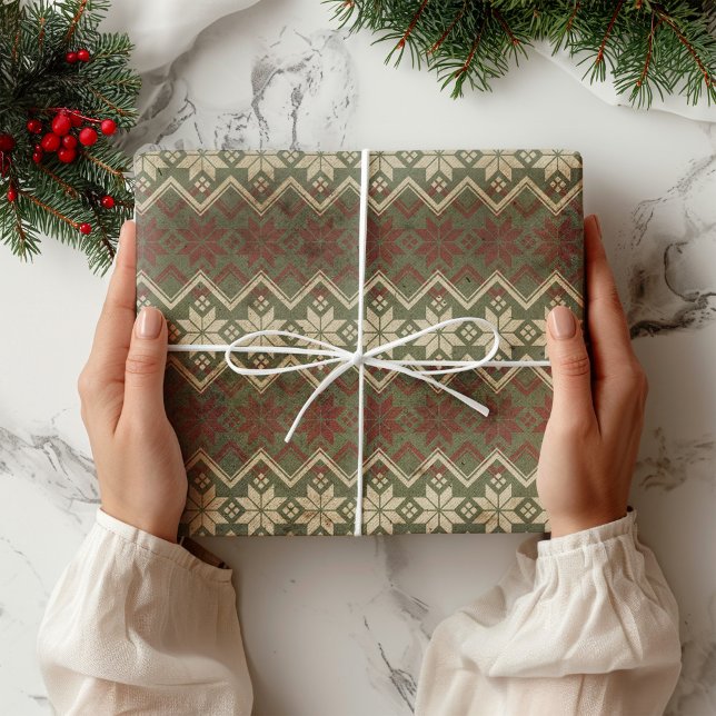 Papier Cadeau Motif Farmhouse (Créateur téléchargé)
