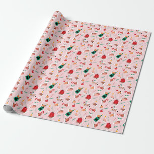 Papier Cadeau Motif Festif des Mains de Vacances