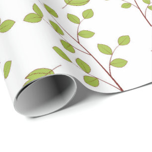 Papier Cadeau motif feuille