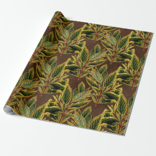 Papier Cadeau Motif Feuilles de Jungle